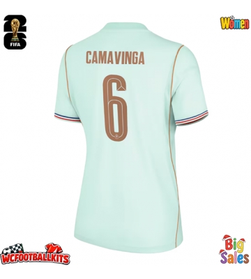 France Eduardo Camavinga #6 Replica Away Stadium Shirt for Women World Cup 2026 Short Sleeve